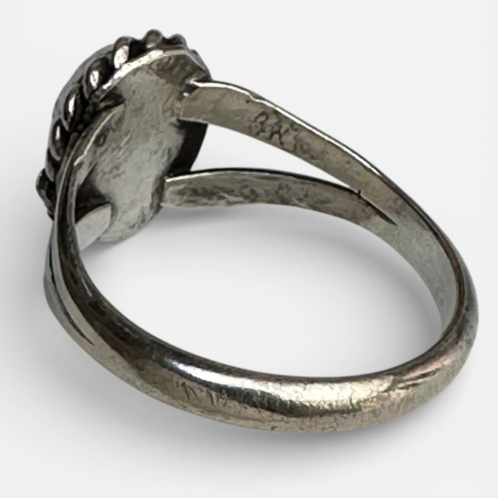 Vintage Native American Sterling Silver Southwestern Turquoise Ring Sz 5 - Picture 3 of 6